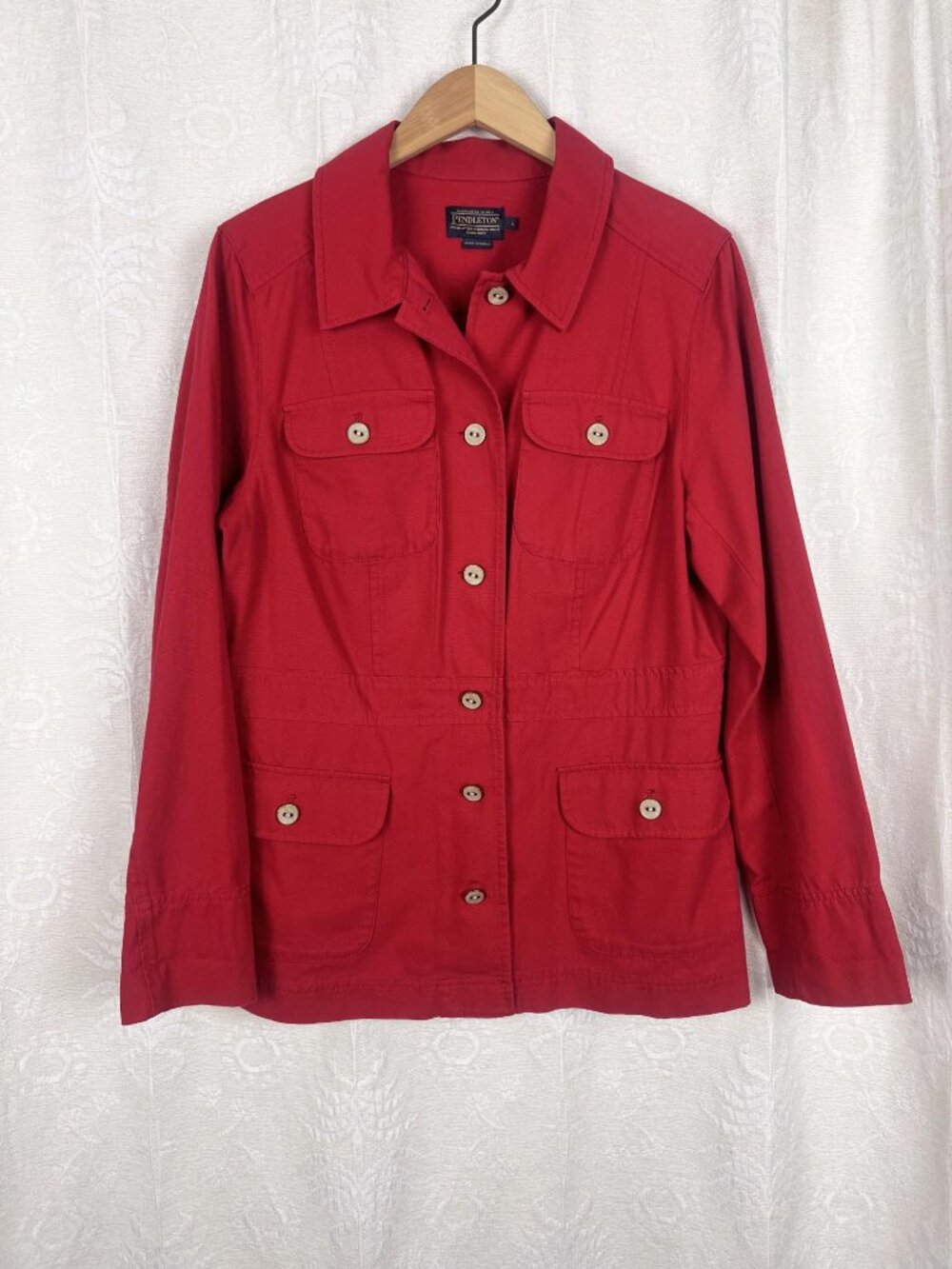 Pendleton red chore jacket cotton classic barn coat New England fall outdoor L